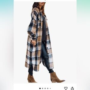 Plaid Long Sleeve Shirt jacket